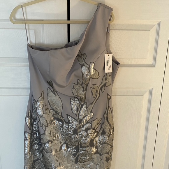 John Paul Ataker Dresses & Skirts - Glamorous One-Shoulder Dress in Silver